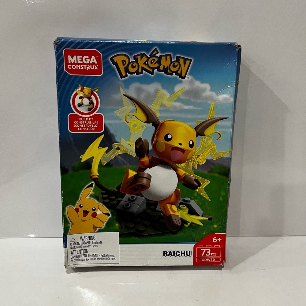 Mattel Mega Construx Pokemon Raichu Building Set 73 Pieces 2019 NEW/ Sealed